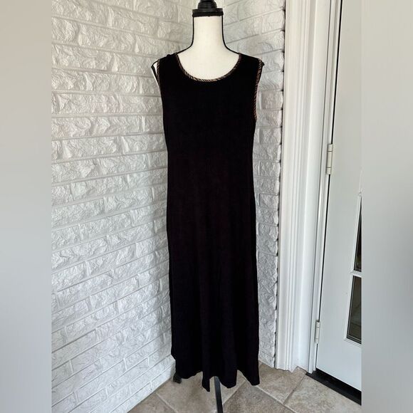 VINTAGE Maxi Dress w/ Animal Print Detailing - Picture 1 of 5